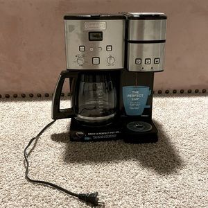Cuisinart single serve + 12 cup coffee maker stainless steel SS-15P1.